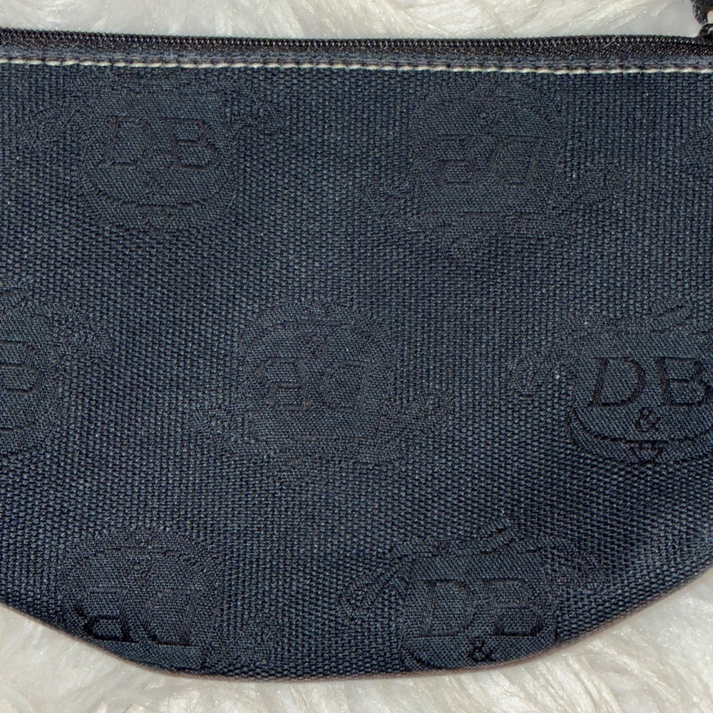 Dooney & Bourke Donegal Crest Leather Canvas Zipper Pouch - Picture 8 of 8